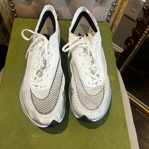 Nike White and Black Mesh Athletic Shoes